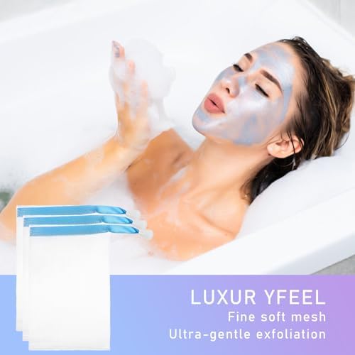 140 Pcs Mesh Soap Bags for Soap Bars, 10 Colors Soap Saver Pouch, Soap Bag for Shower with Drawstring, for Shower Washing, Bubble, Drying and Store Soap, 6 X 4 Inches