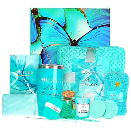 11 Pcs Spa Gift Basket for Women – Luxury Bath Set with Shower Steamers, Water Tumbler, Fuzzy Socks & More – Relaxing Pamper Kit for Birthday, Mother’s Day, Christmas & Self Care Gifts