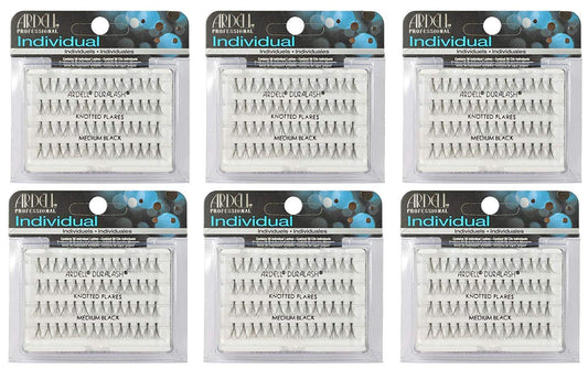 (6 PACK) Ardell Duralash Knotted Flares Medium Black